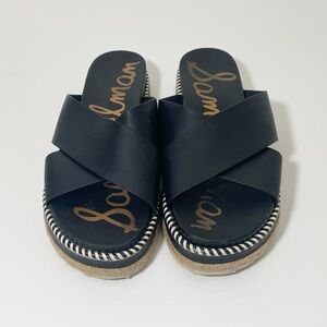 Sam Edelman Leyton Espadrille Criss Cross Slides